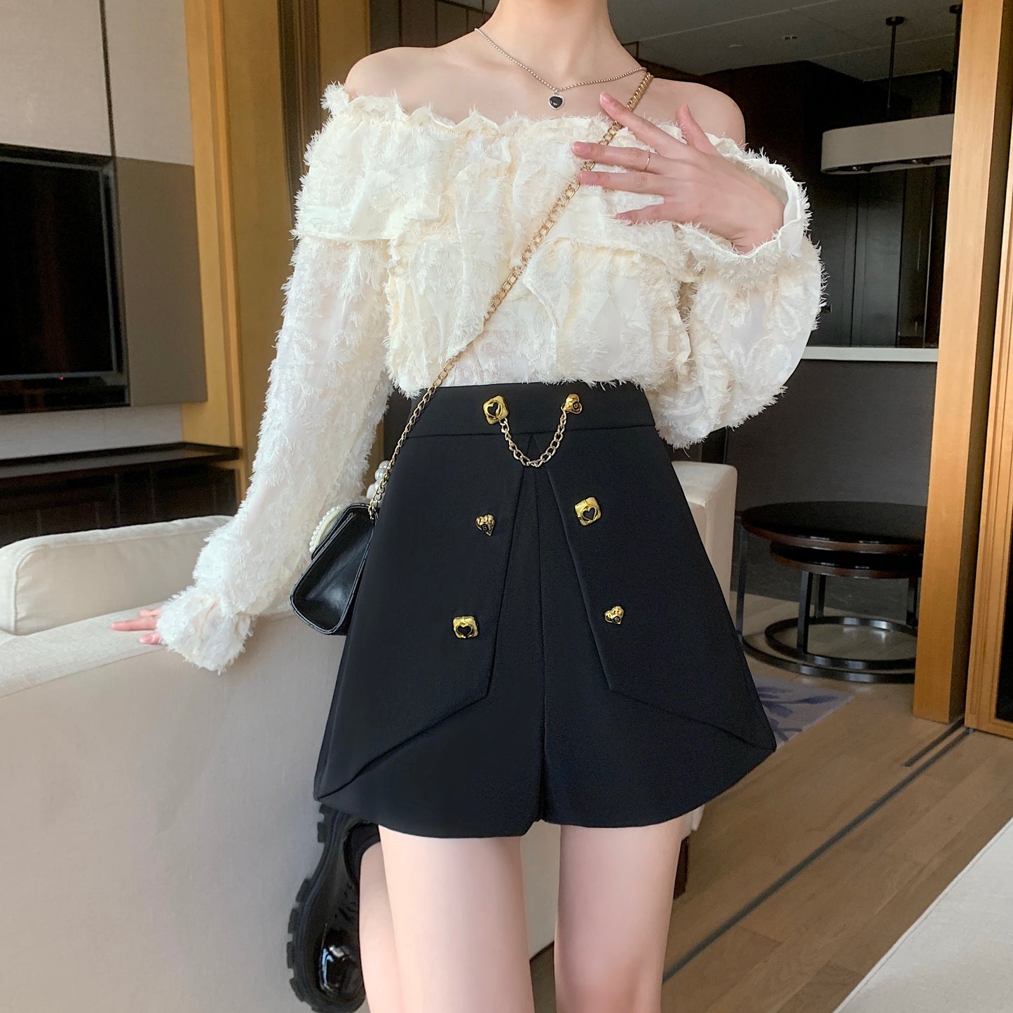 【bottoms】スーツショートパンツG22459