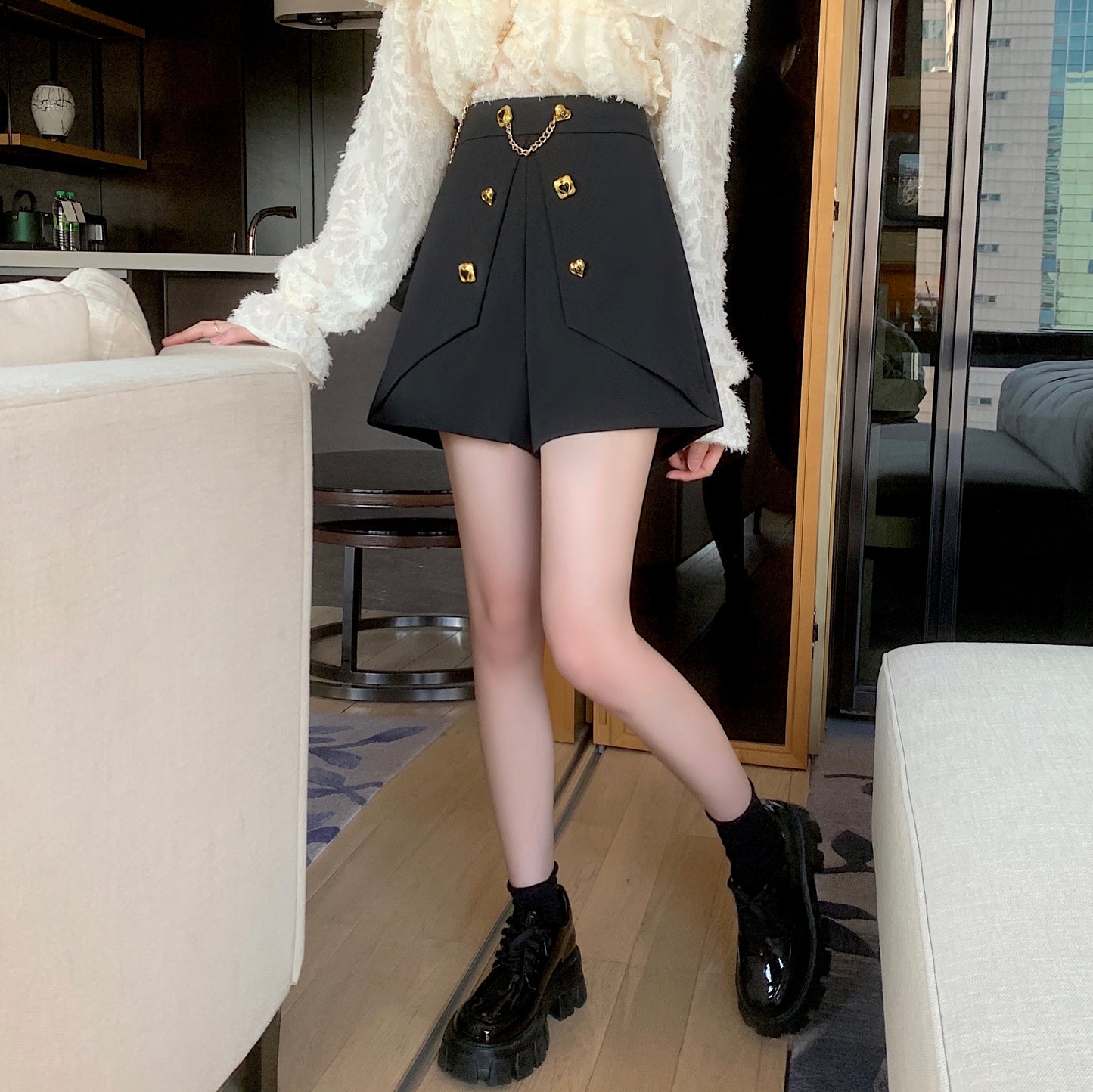 【bottoms】スーツショートパンツG22459