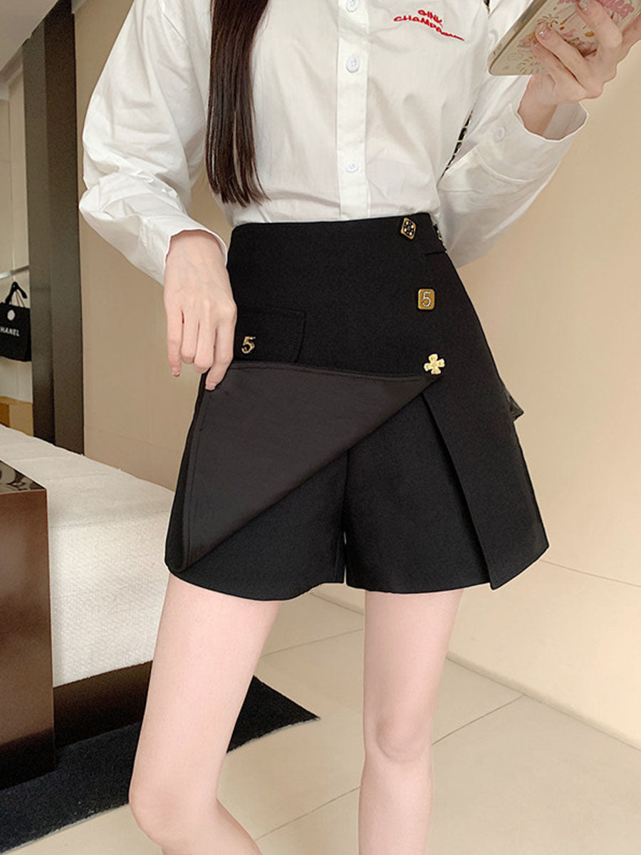 【bottoms】イレギュラーショートパンツG22462