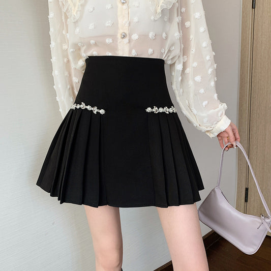 【bottoms】AラインプリーツスカートG22466