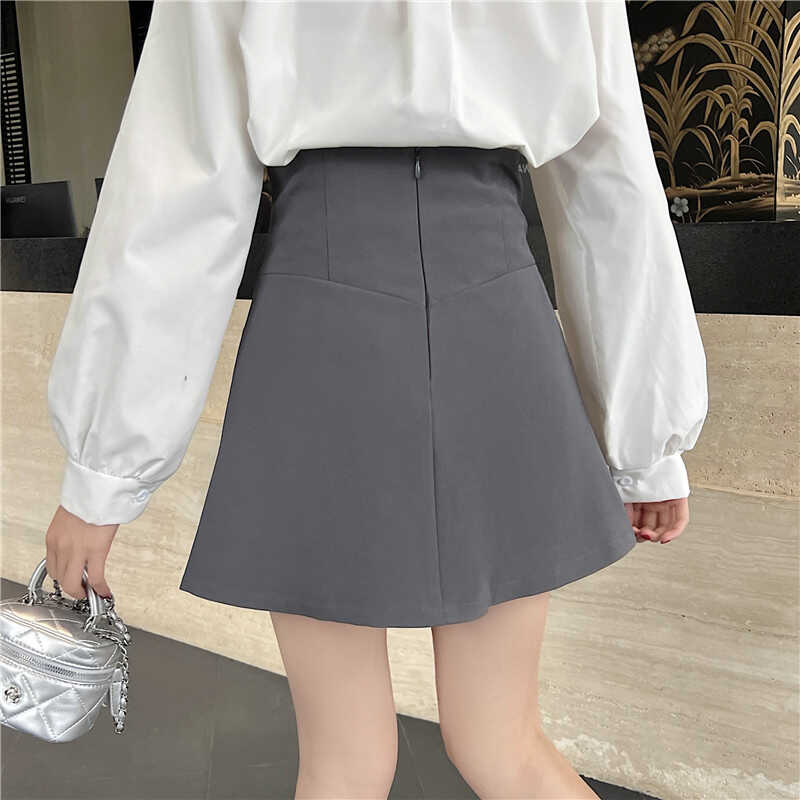 【bottoms】AラインスリットスーツスカートG22476