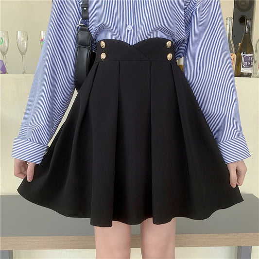 【bottoms】AラインスーツプリーツスカートG22477