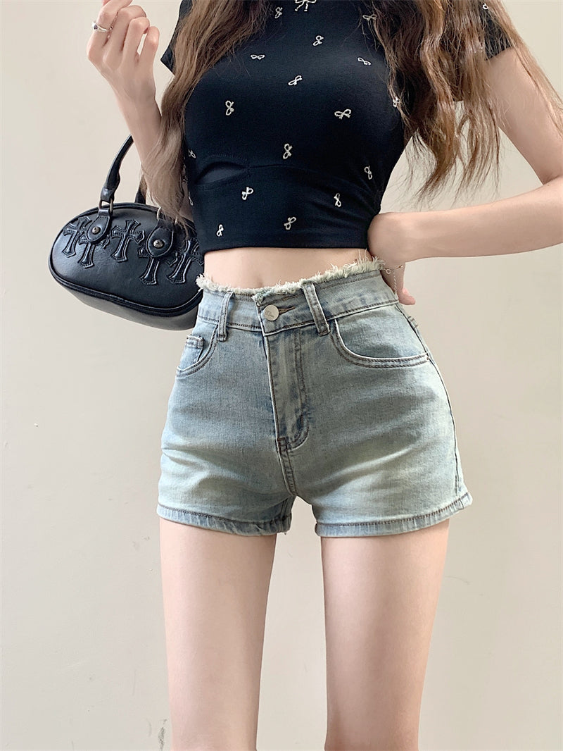 【bottoms】デニムショートパンツG22478