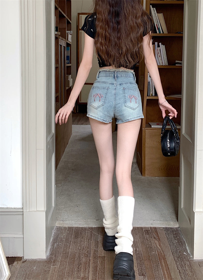 【bottoms】デニムショートパンツG22478