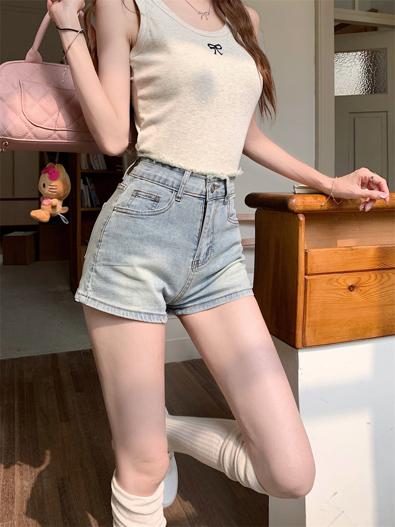 【bottoms】デニムショートパンツG22478