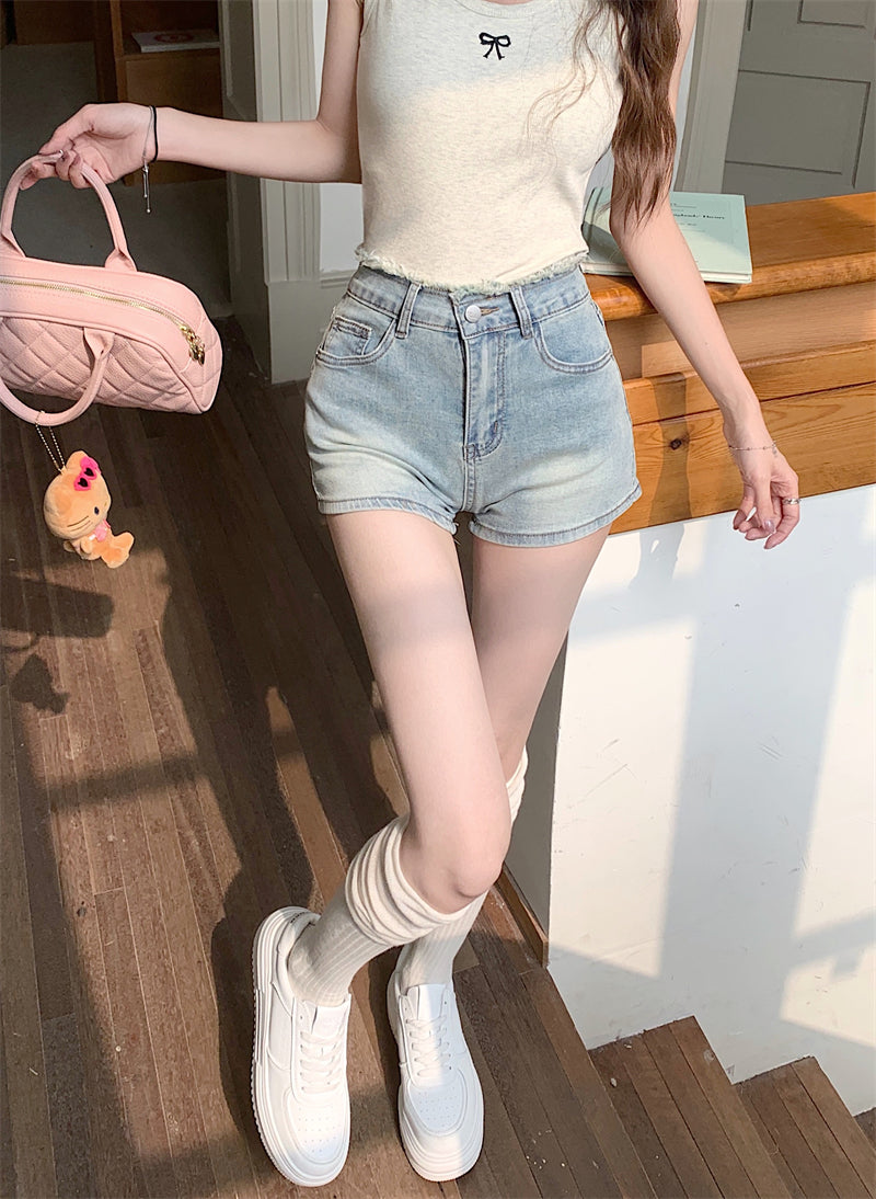 【bottoms】デニムショートパンツG22478