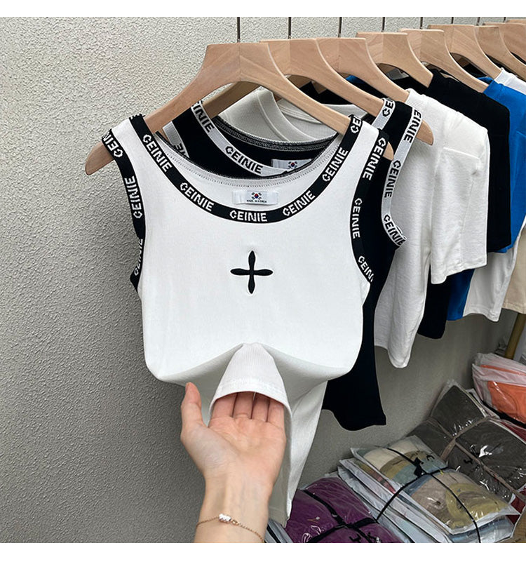 【tops】2色ノースリーブキャミソールG22494