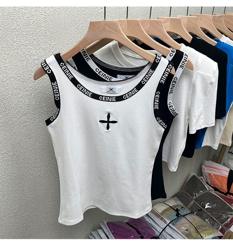 【tops】2色ノースリーブキャミソールG22494