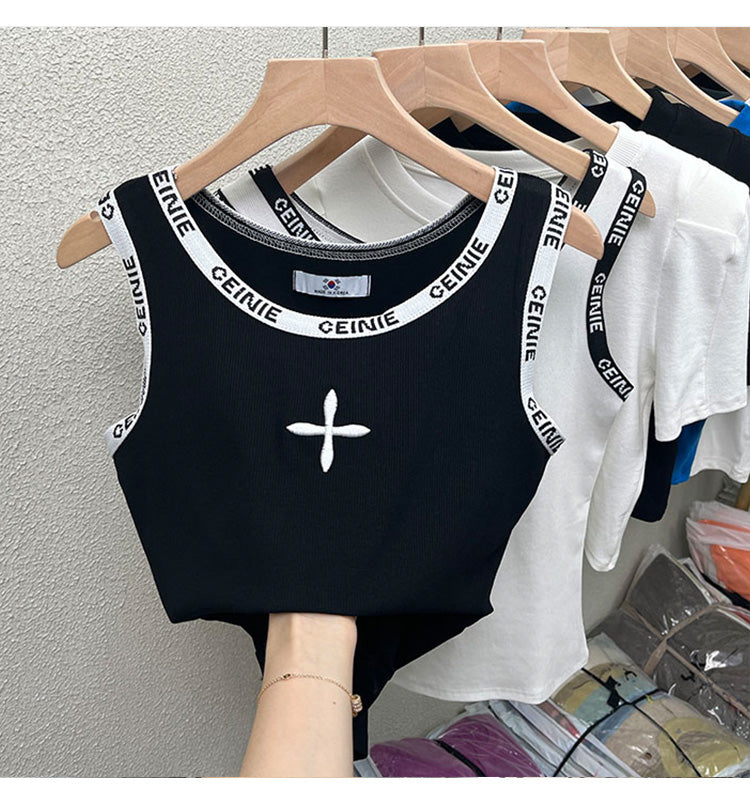 【tops】2色ノースリーブキャミソールG22494