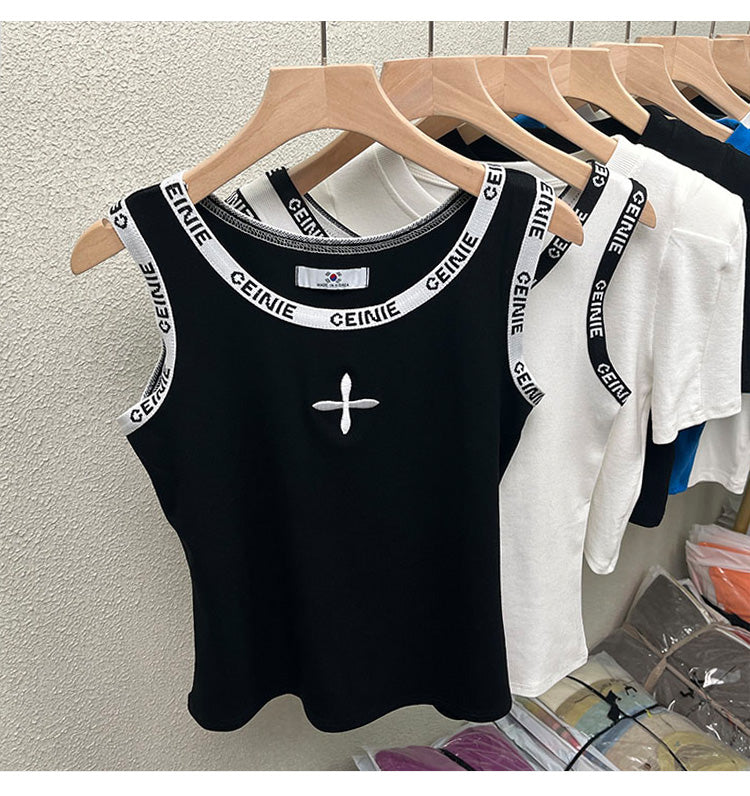 【tops】2色ノースリーブキャミソールG22494