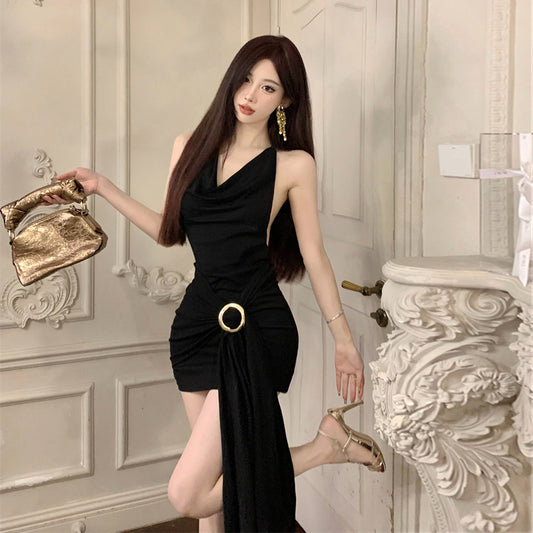 【dress】VネックホルターネックデートワンピースG22509