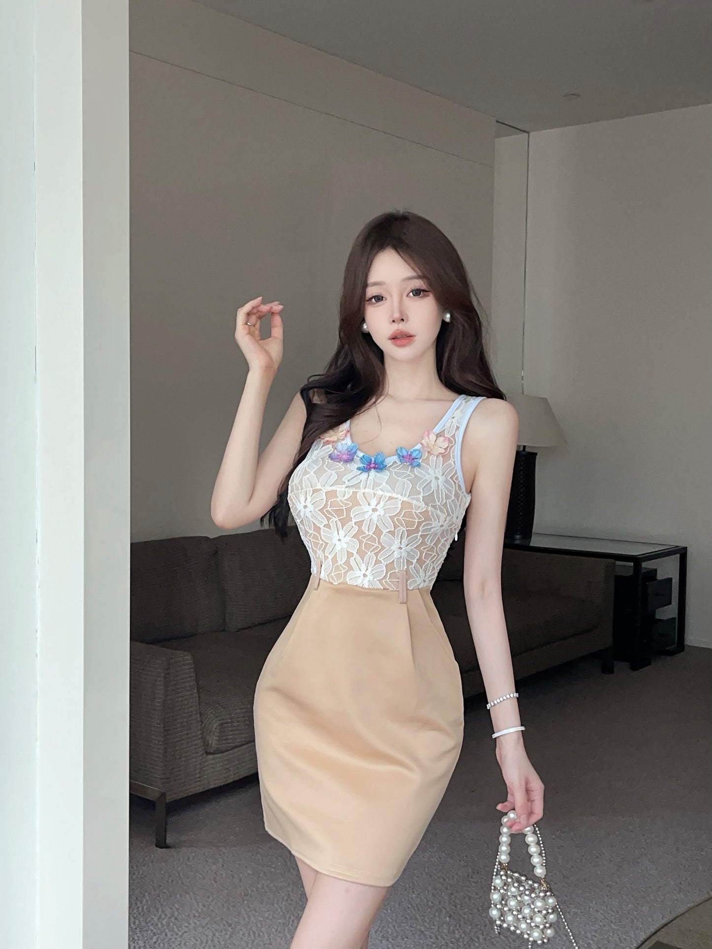 【dress】切り替えノースリーブデートワンピースG22510