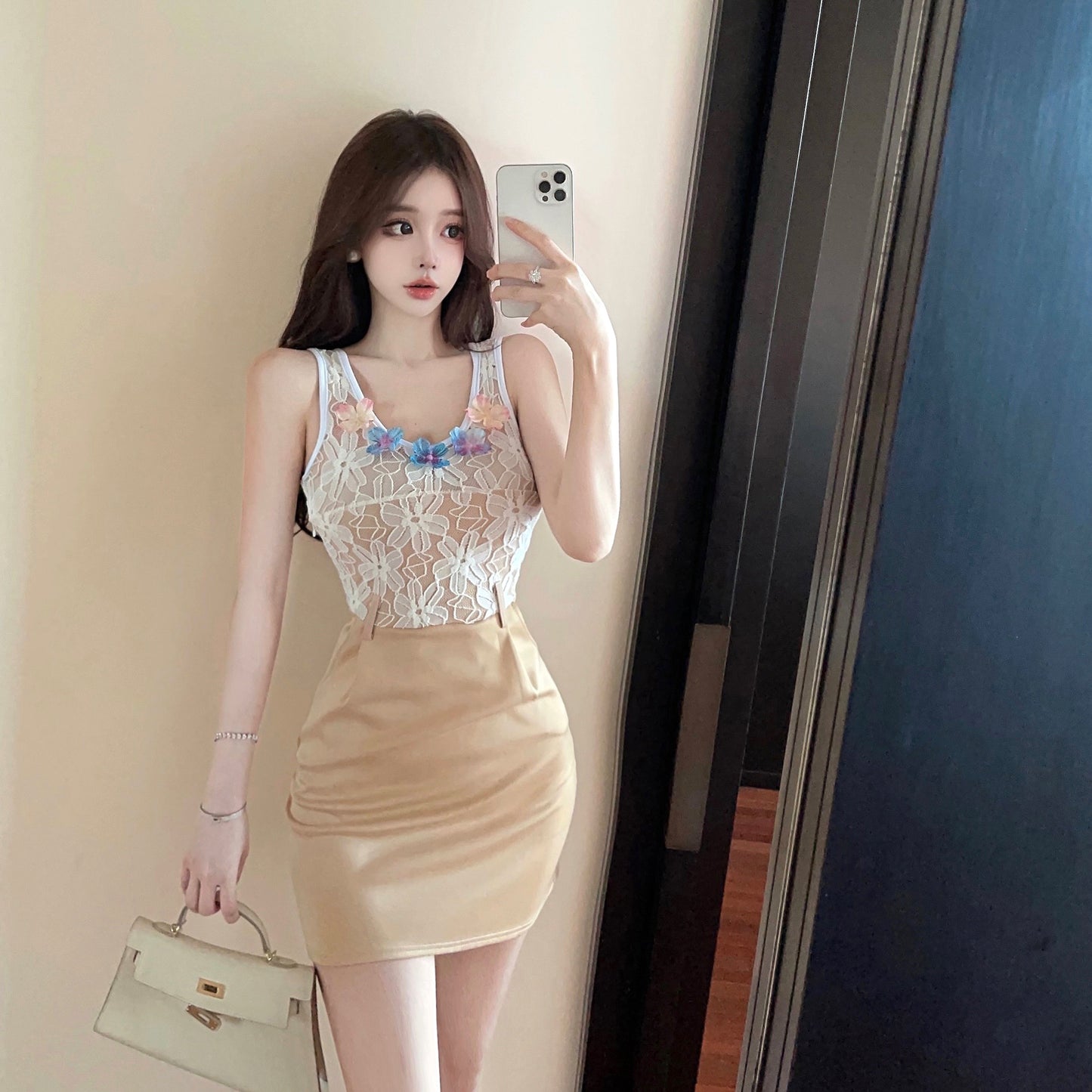 【dress】切り替えノースリーブデートワンピースG22510