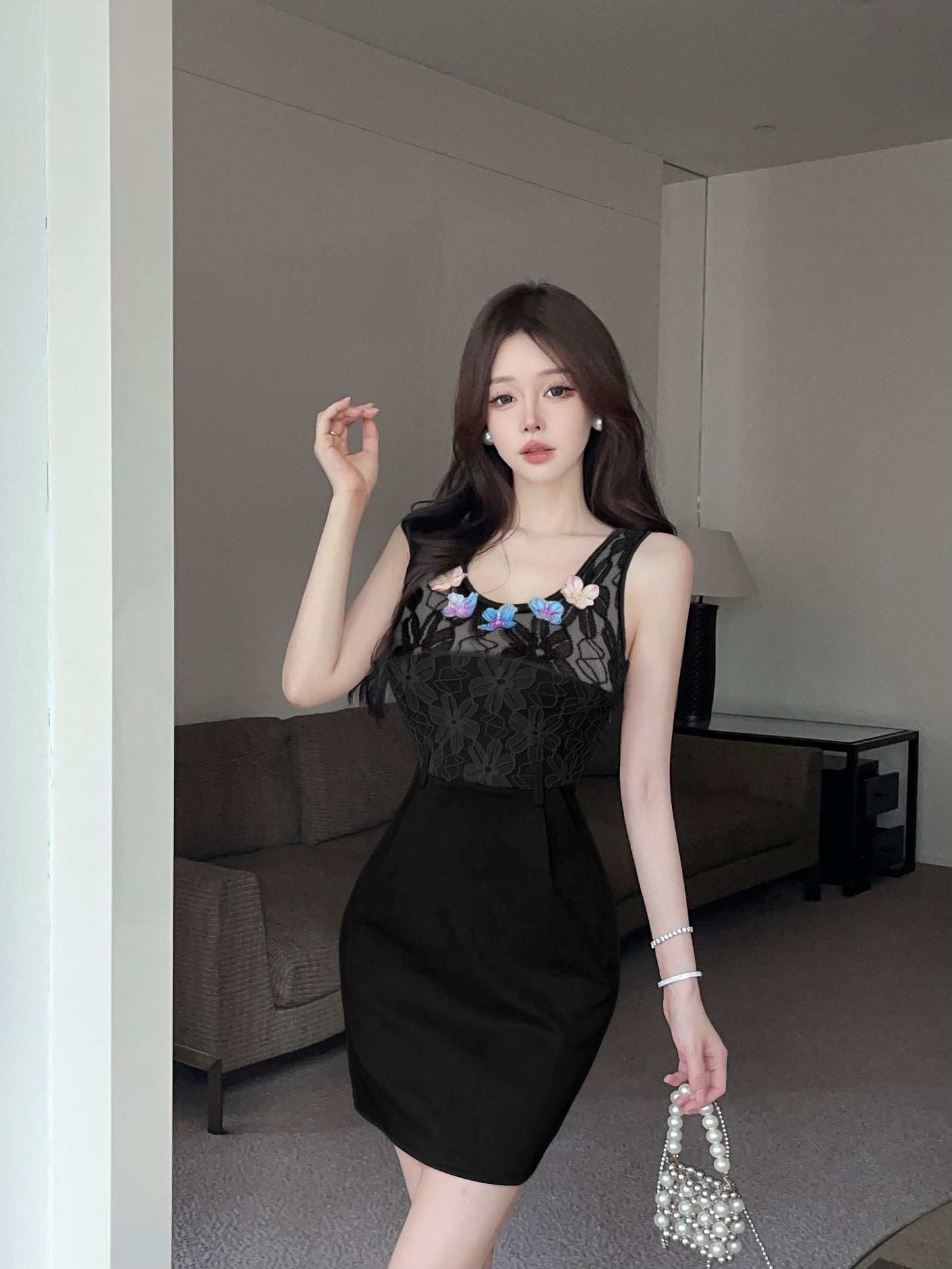 【dress】切り替えノースリーブデートワンピースG22510