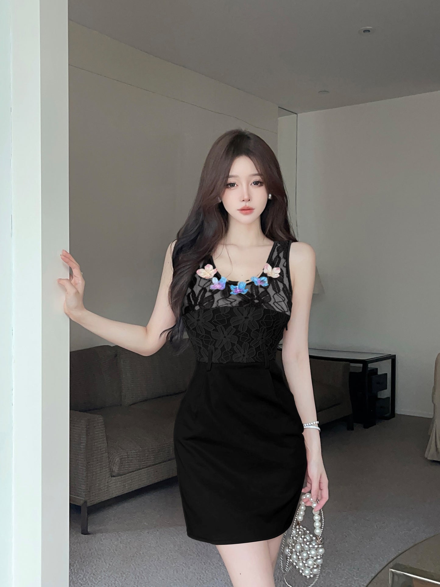 【dress】切り替えノースリーブデートワンピースG22510