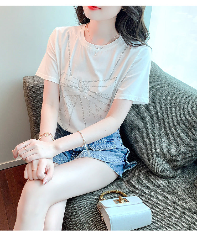 【tops】ラウンドネックTシャツG22512