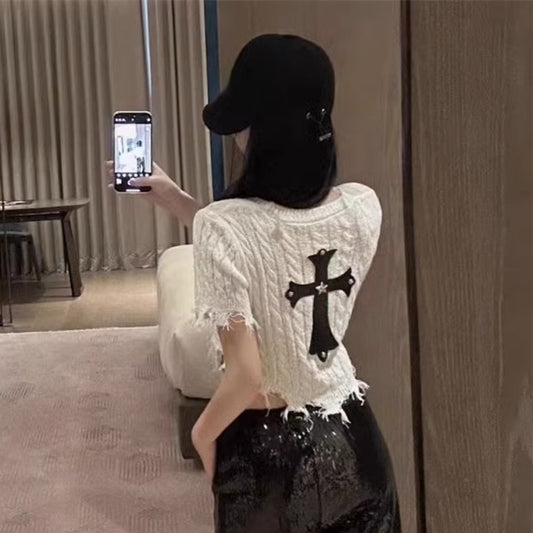 【tops】デザインニットトップスG22571