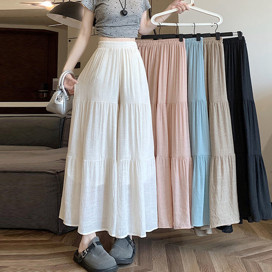 【bottoms】シフォン薄手ガウチョパンツG22573