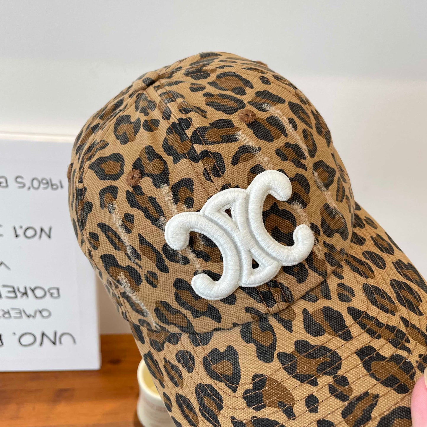 【小物】3色ヒョウ柄ベースボール キャップG22582