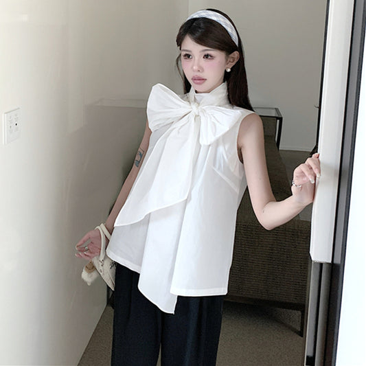 【tops】リボンノースリーブブラウスG22610