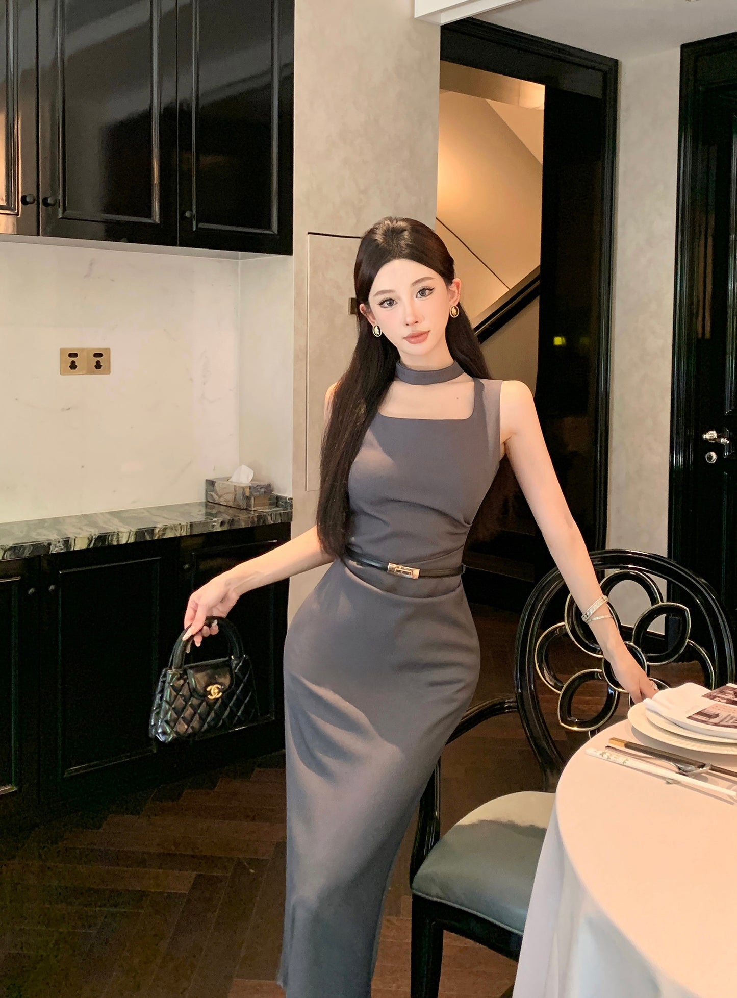 【dress】タイトデートキャミワンピースG22683