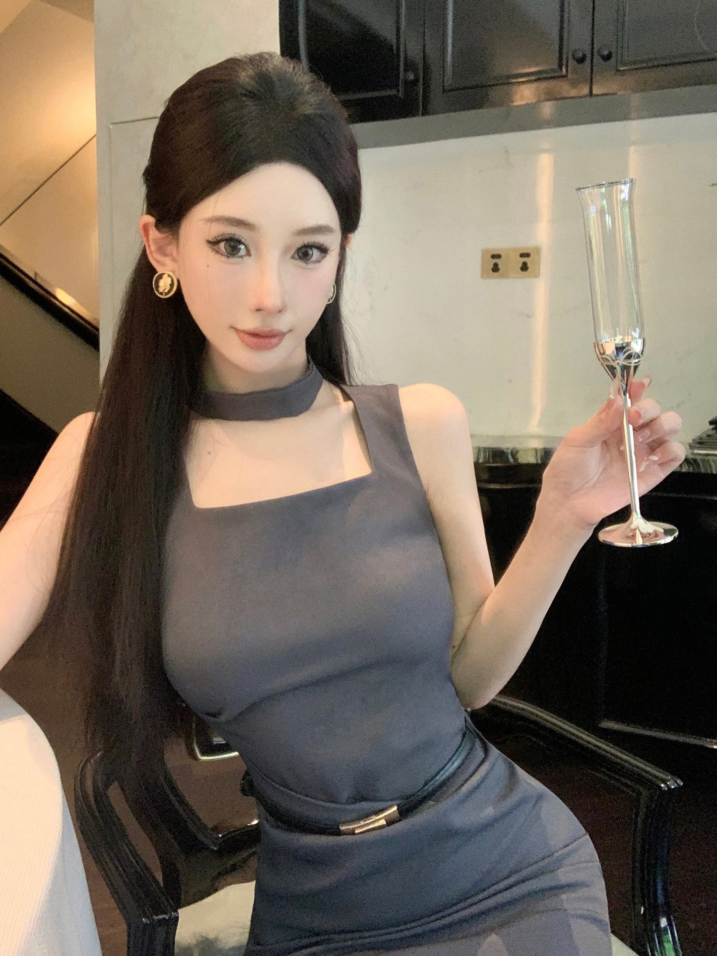 【dress】タイトデートキャミワンピースG22683