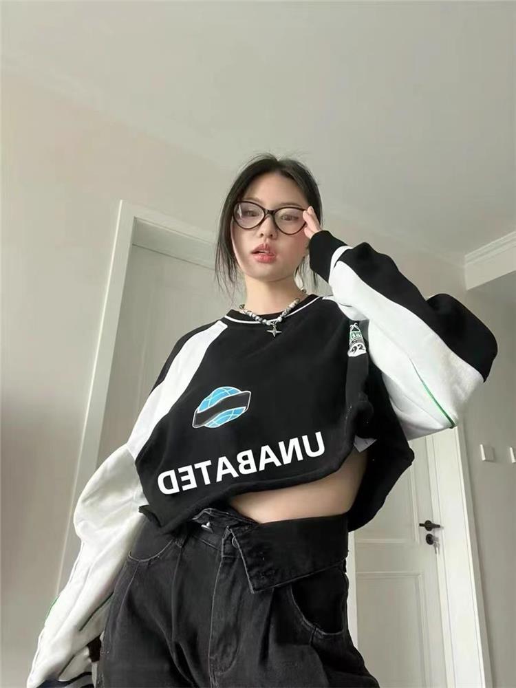 【tops】ラウンドネック長袖パーカーG22699