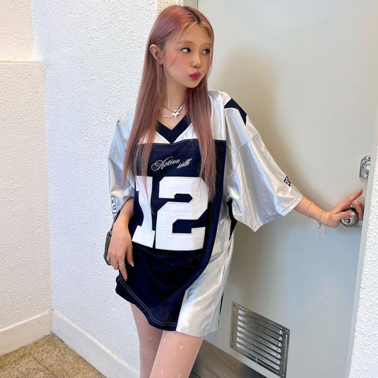 【tops】デザインVネックＴシャツG22702