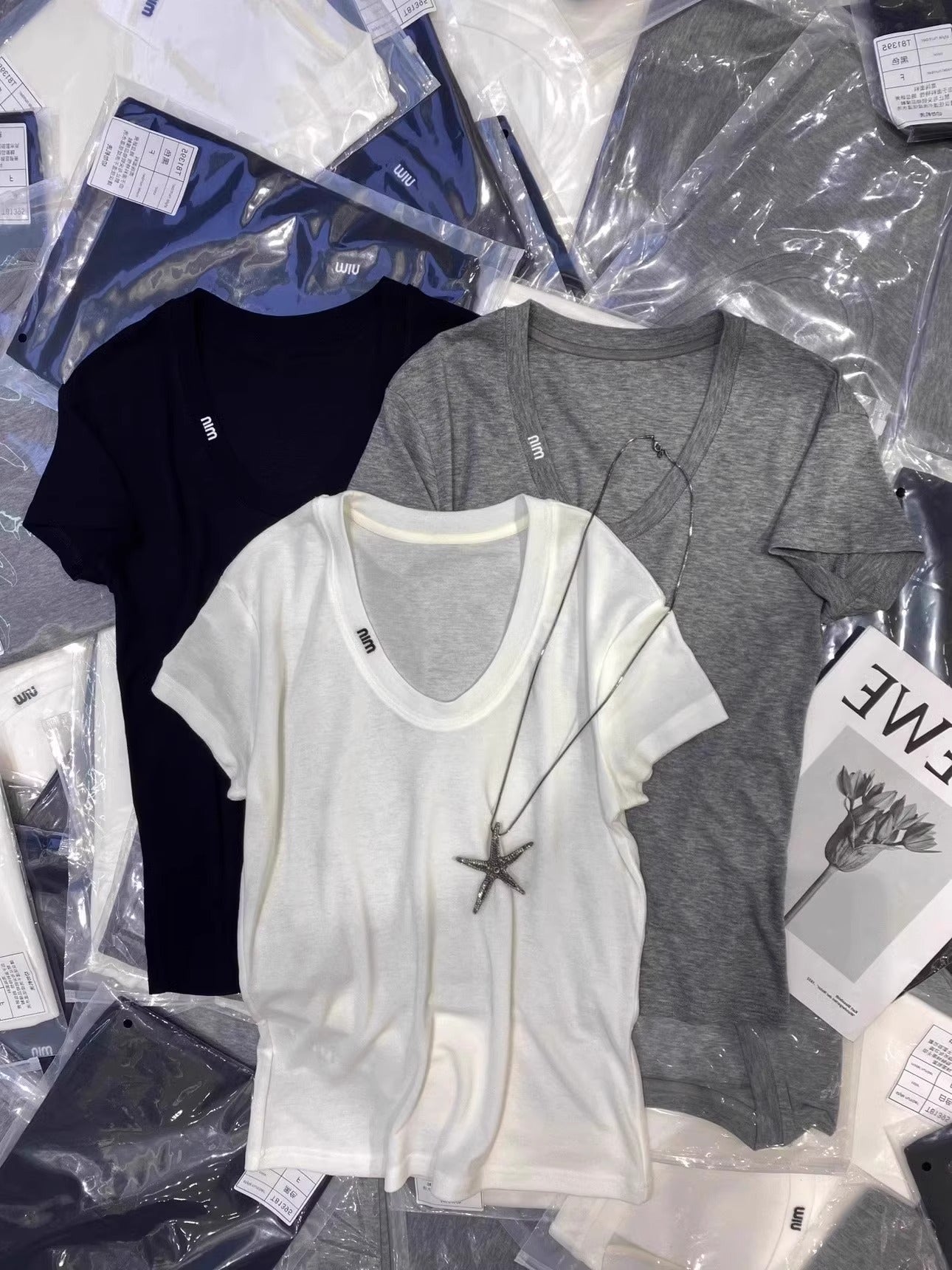 【tops】ラウンドネックTシャツG22756