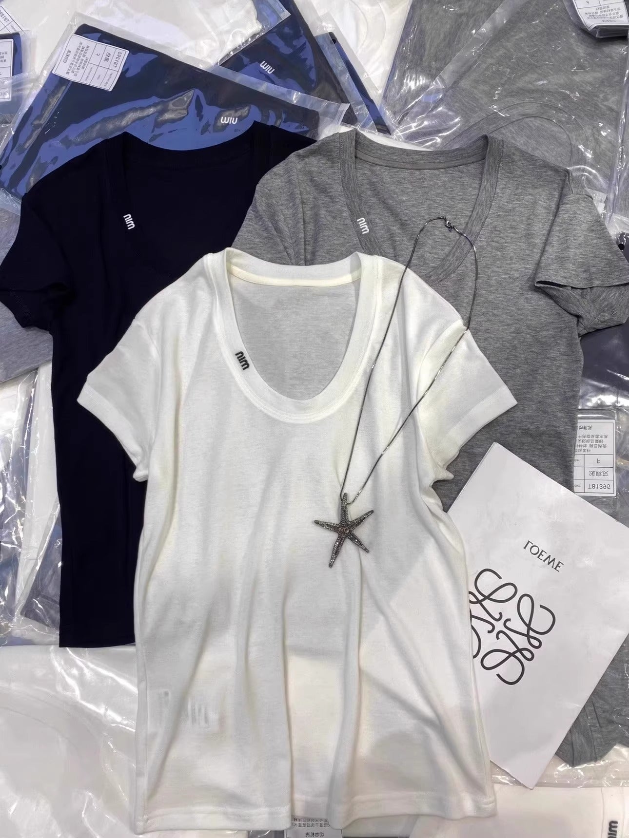 【tops】ラウンドネックTシャツG22756