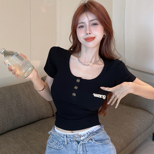 【tops】UネックTシャツG22757