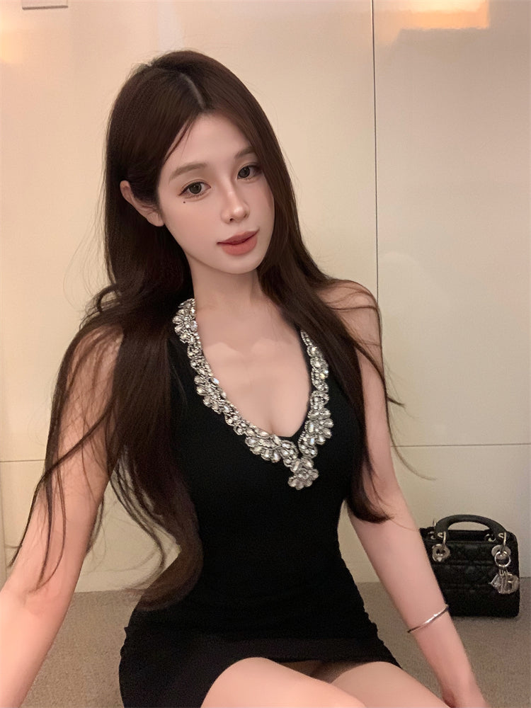 【dress】ダイヤモンドホルターネックデートワンピースG22768