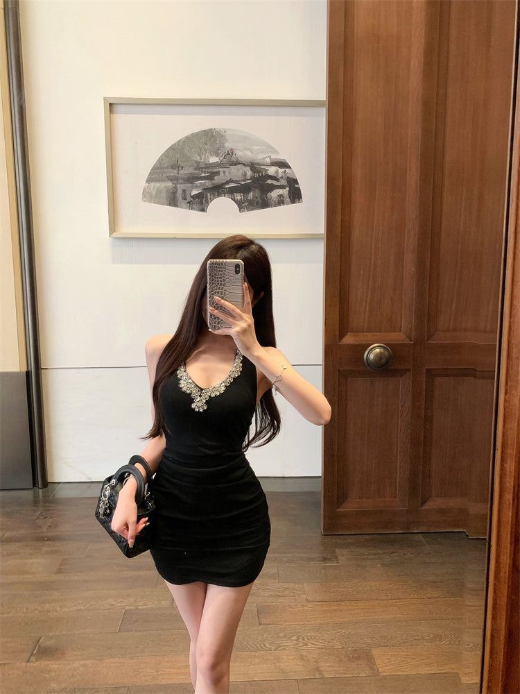 【dress】ダイヤモンドホルターネックデートワンピースG22768