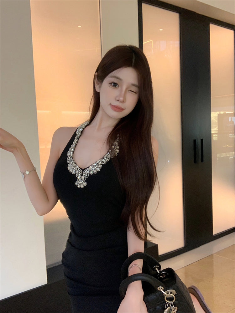 【dress】ダイヤモンドホルターネックデートワンピースG22768