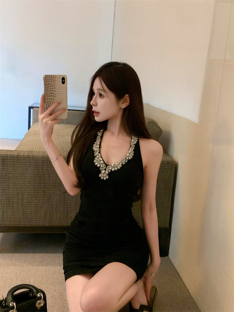 【dress】ダイヤモンドホルターネックデートワンピースG22768