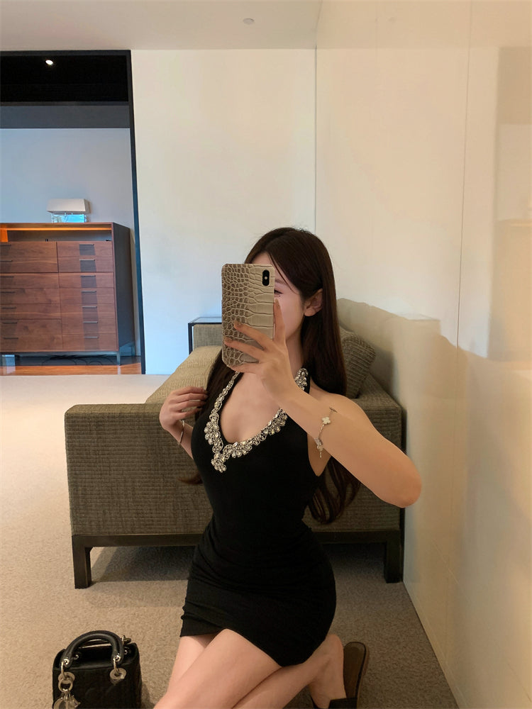 【dress】ダイヤモンドホルターネックデートワンピースG22768