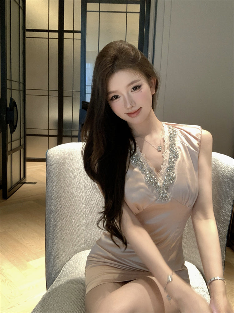 【dress】VネックダイヤモンドデートワンピースG22769