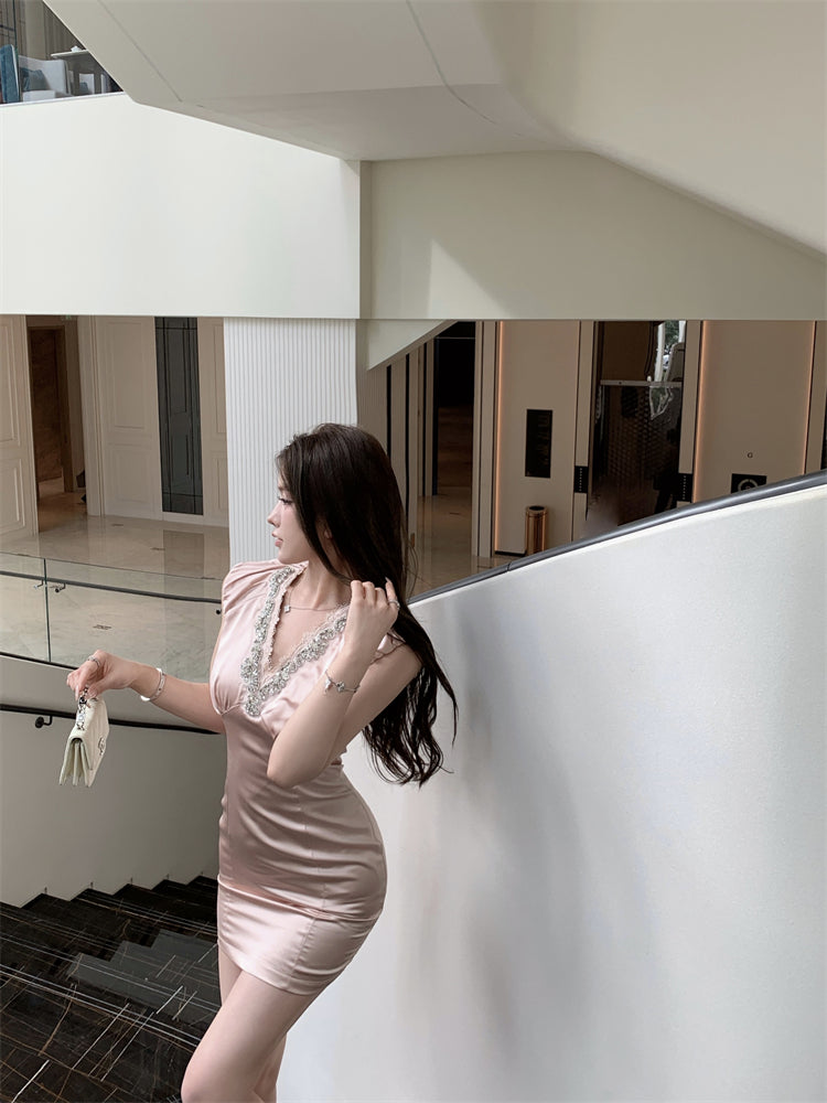 【dress】VネックダイヤモンドデートワンピースG22769