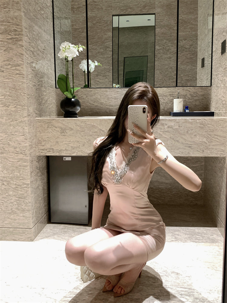 【dress】VネックダイヤモンドデートワンピースG22769