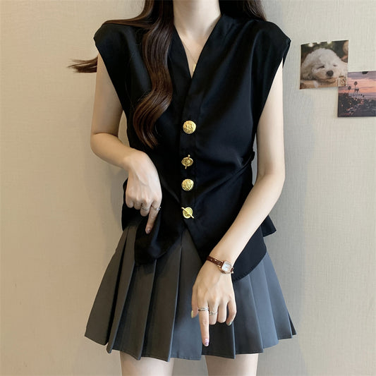 【tops】VネックブラウスG22773