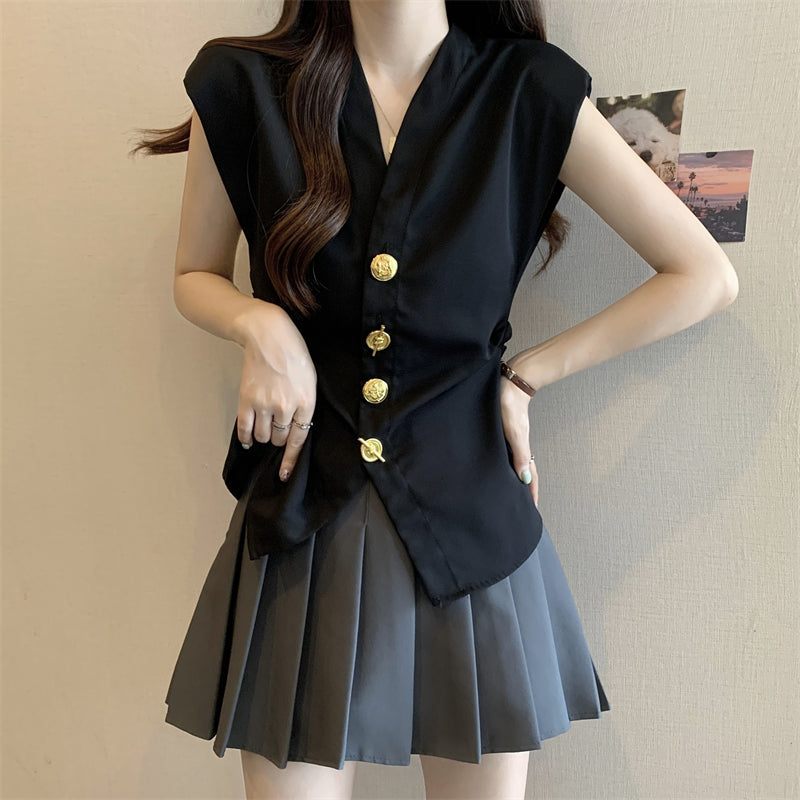 【tops】VネックブラウスG22773