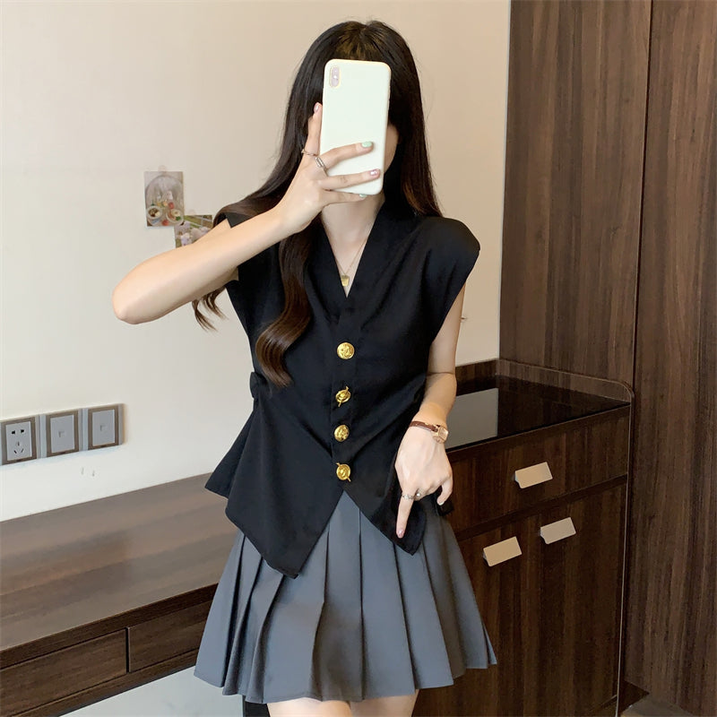 【tops】VネックブラウスG22773