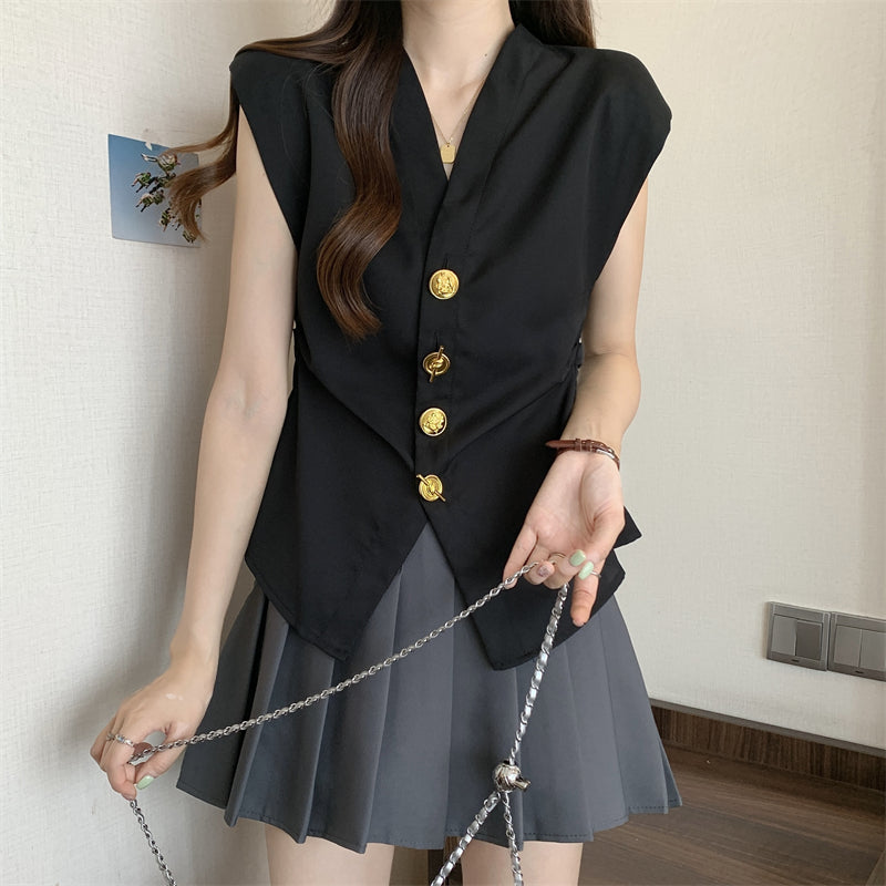 【tops】VネックブラウスG22773