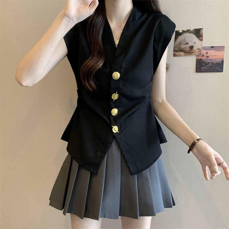 【tops】VネックブラウスG22773