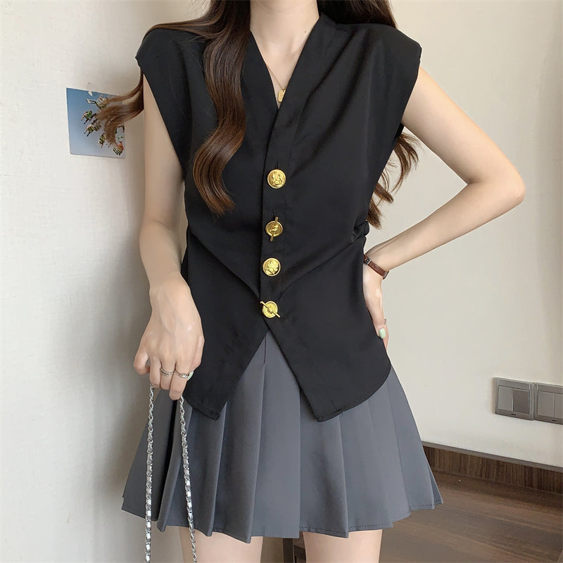 【tops】VネックブラウスG22773