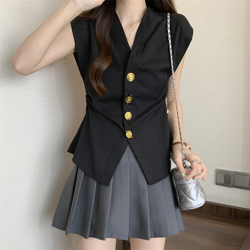 【tops】VネックブラウスG22773