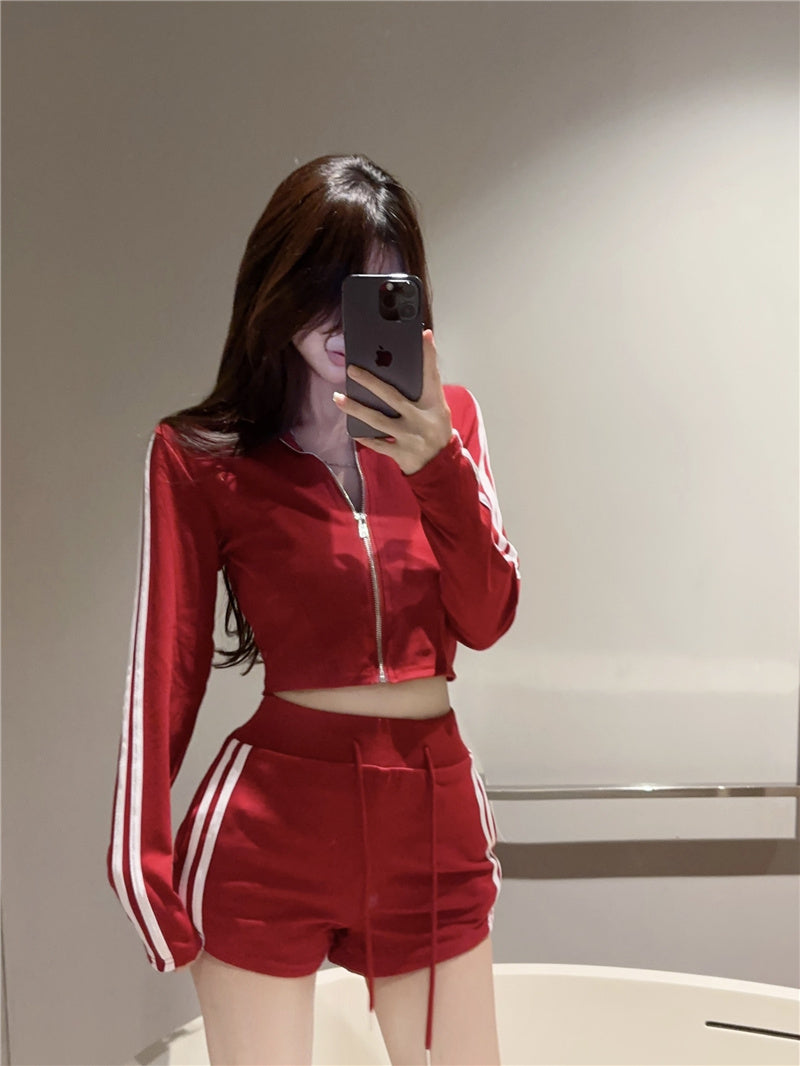 【set】ファッションアウター+ショートパンツ２点セットG22775