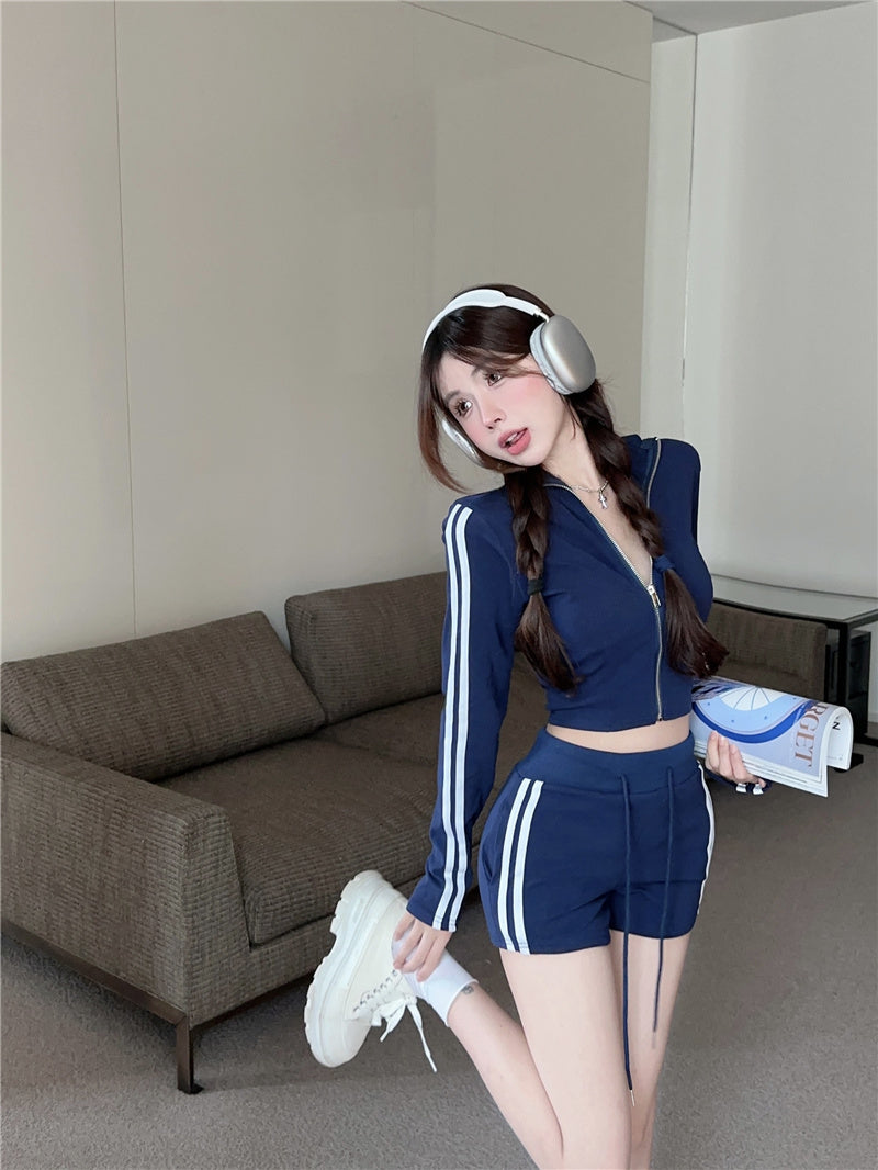 【set】ファッションアウター+ショートパンツ２点セットG22775