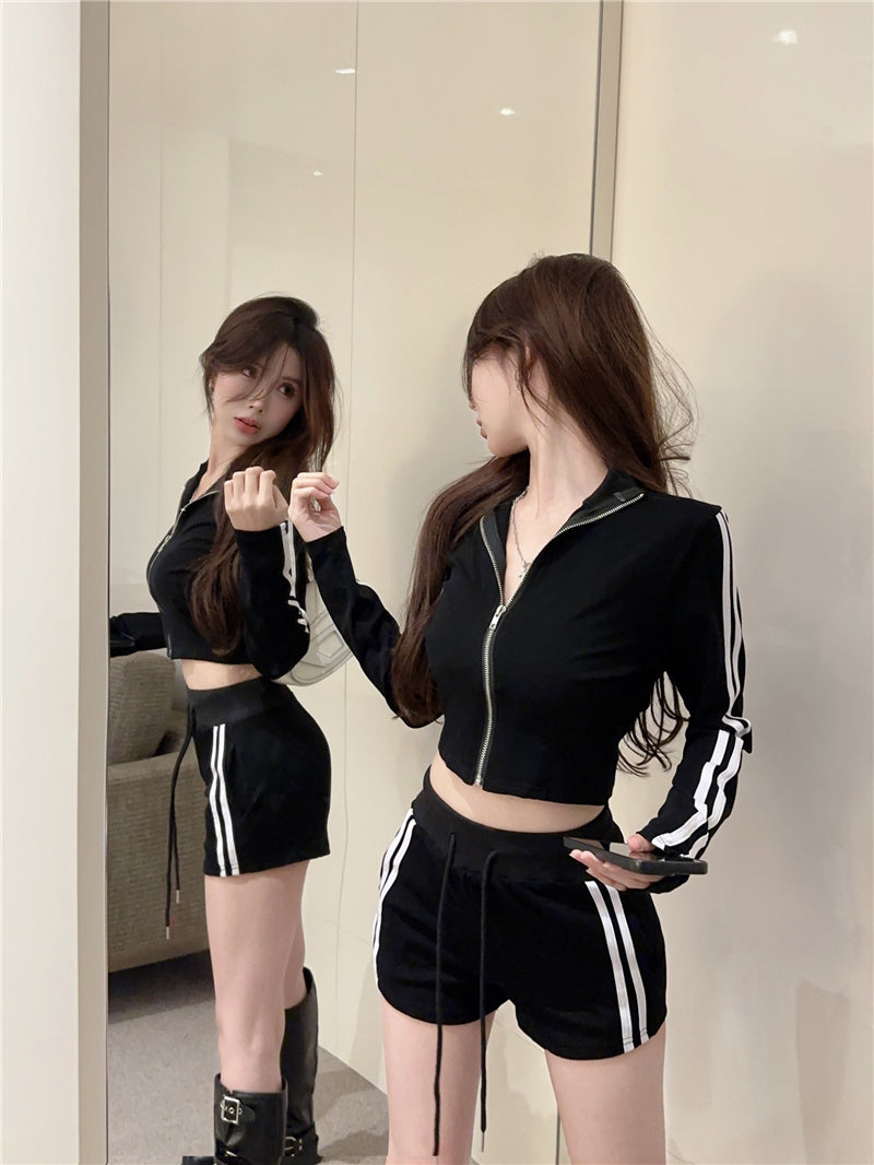 【set】ファッションアウター+ショートパンツ２点セットG22775