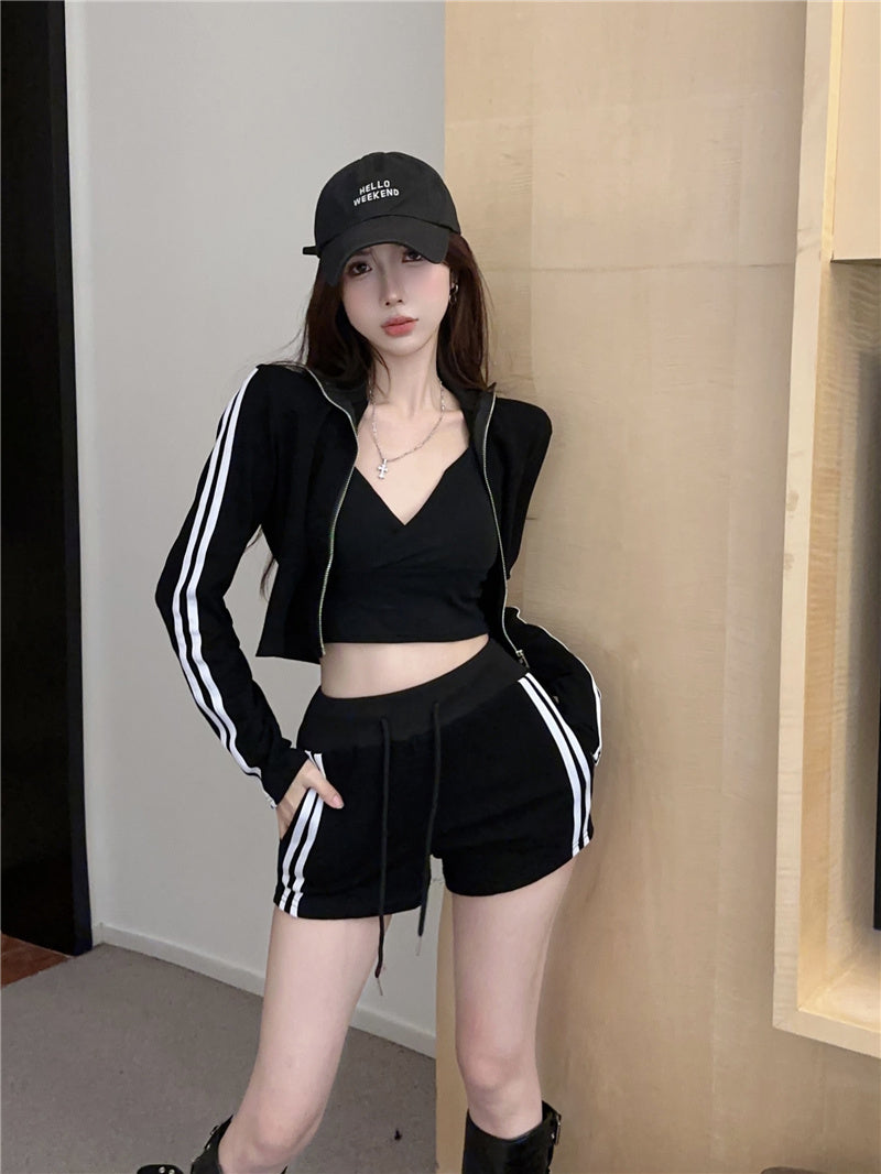 【set】ファッションアウター+ショートパンツ２点セットG22775